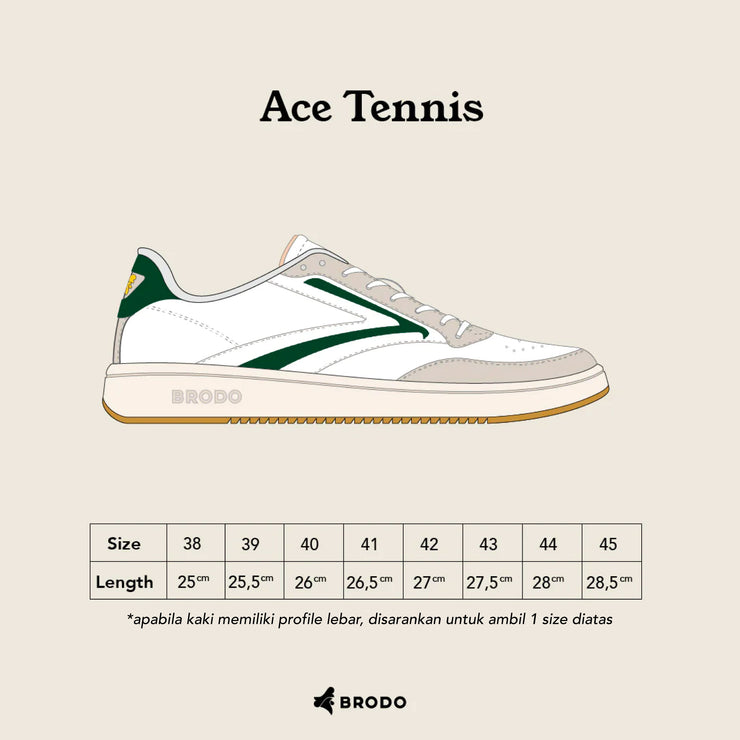 Ace Tennis Ivory Maroon