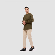 BRODO - Broshirt Halfbutton Long Olive