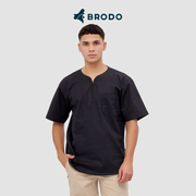 BRODO - Kemeja Pria Broshirt Exito Short Black