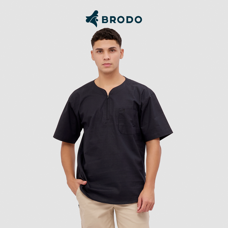 BRODO - Kemeja Pria Broshirt Exito Short Black