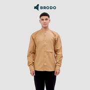 BRODO - Broshirt Camicia Long Khaki
