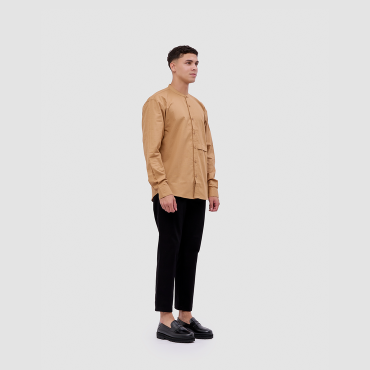 BRODO - Broshirt Camicia Long Khaki