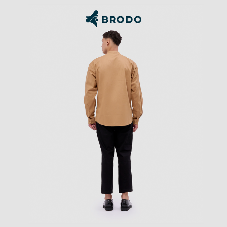 BRODO - Broshirt Camicia Long Khaki
