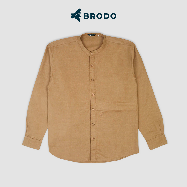BRODO - Broshirt Camicia Long Khaki