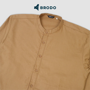 BRODO - Broshirt Camicia Long Khaki