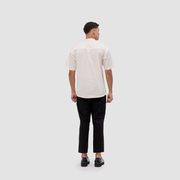 BRODO - Kemeja Pria Broshirt Halfbutton Short White