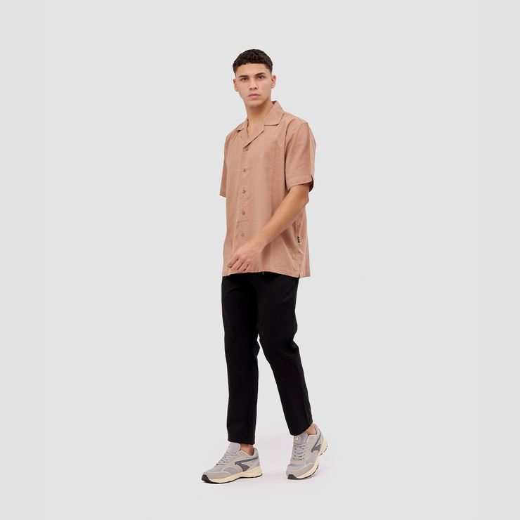 BRODO - Kemeja Pria Broshirt Short Brown