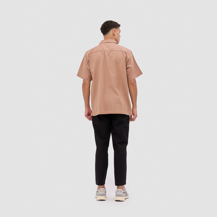 BRODO - Kemeja Pria Broshirt Short Brown