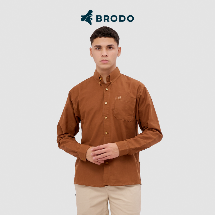 BRODO - Kemeja Pria Broshirt Long Brown