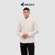 BRODO - Kemeja Pria Broshirt Long Off White