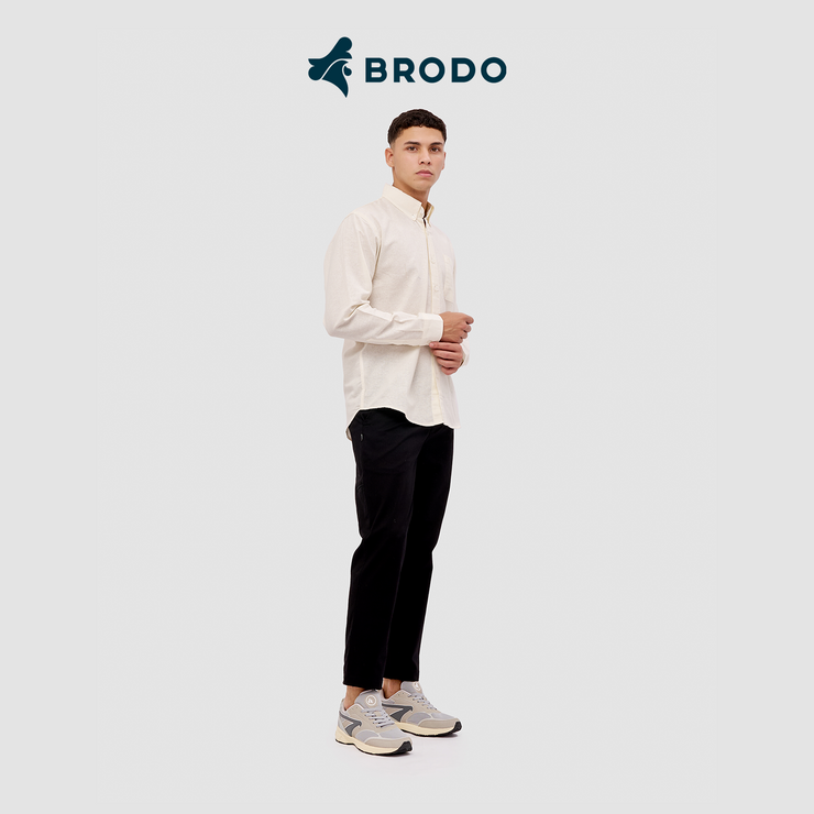BRODO - Kemeja Pria Broshirt Long Off White