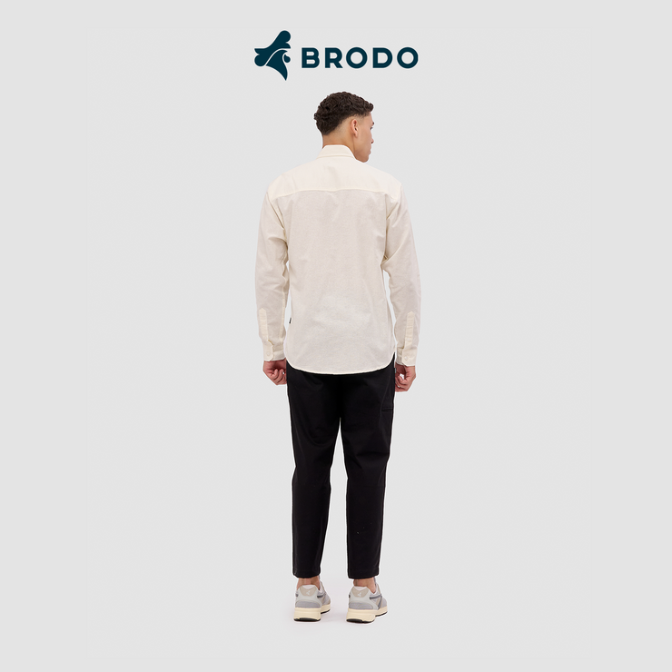 BRODO - Kemeja Pria Broshirt Long Off White
