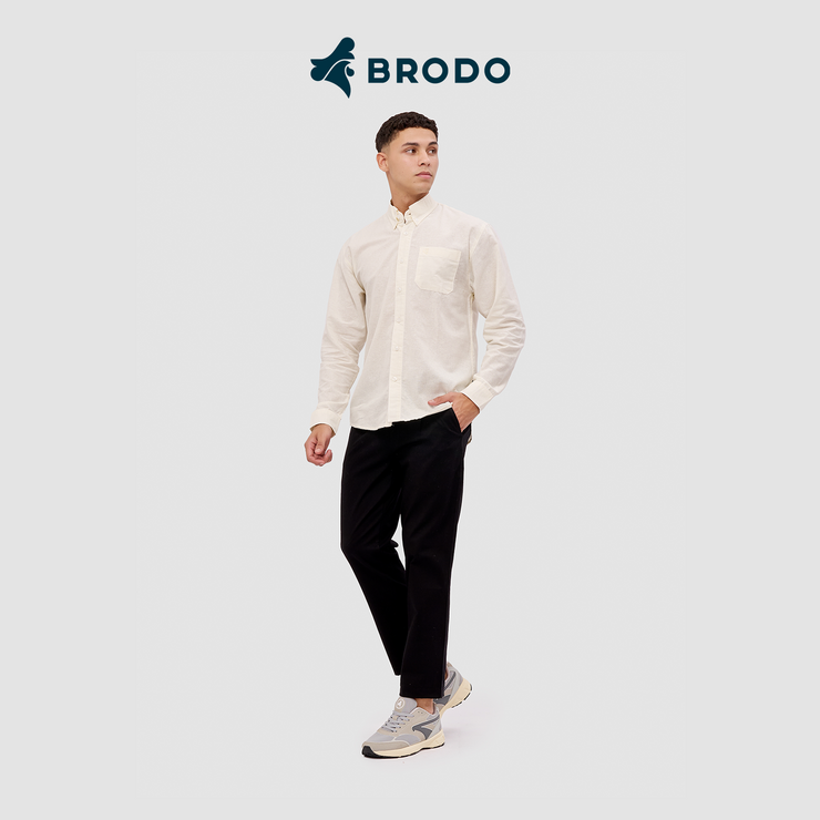 BRODO - Kemeja Pria Broshirt Long Off White