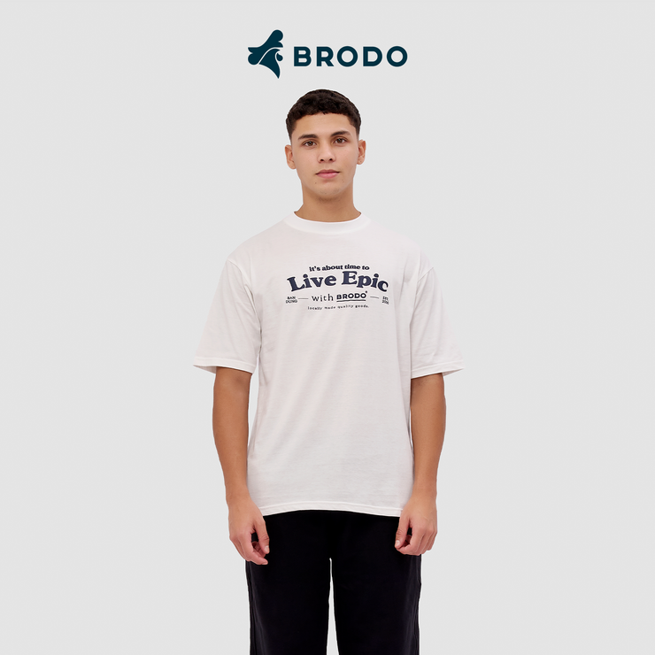 BRODO - Time to Live Tees Off White