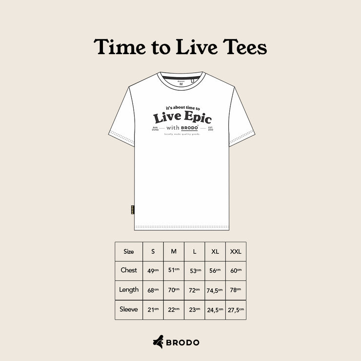 BRODO - Time to Live Tees Off White