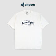 BRODO - Time to Live Tees Off White