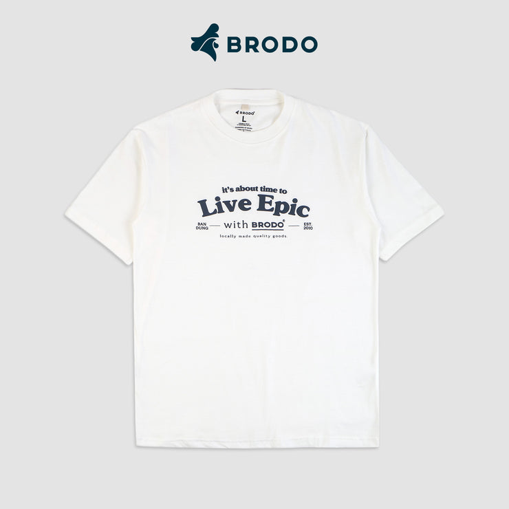 BRODO - Time to Live Tees Off White