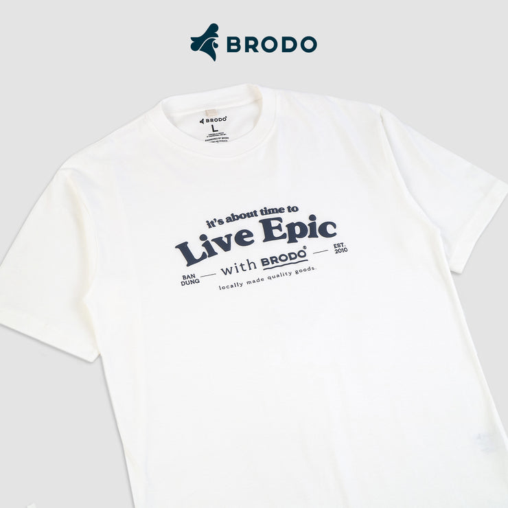 BRODO - Time to Live Tees Off White
