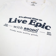 BRODO - Time to Live Tees Off White