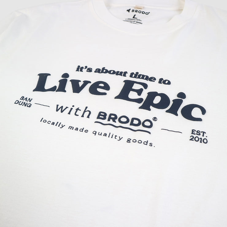 BRODO - Time to Live Tees Off White
