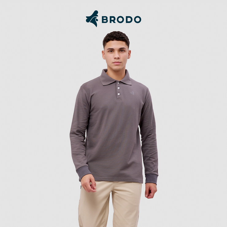 BRODO - Broshirt Polo Long Sleeve Dark Grey