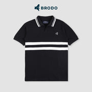BRODO - Line Court Polo Short Black