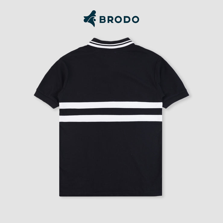 BRODO - Line Court Polo Short Black