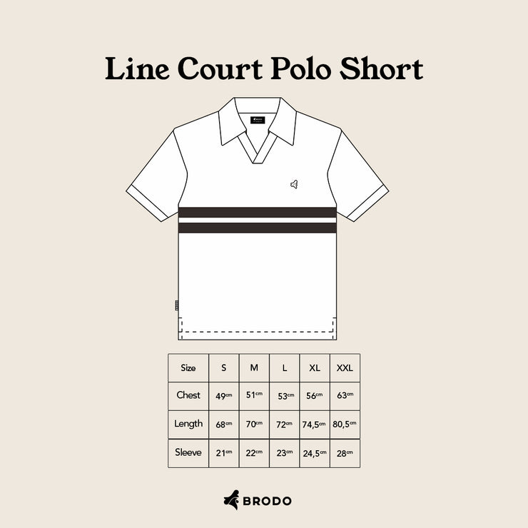 BRODO - Line Court Polo Short Black