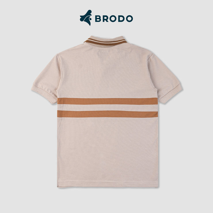 BRODO - Line Court Polo Short Beige