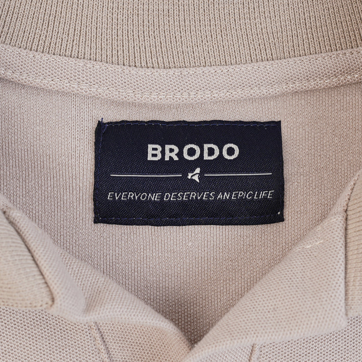 BRODO - Line Court Polo Short Beige