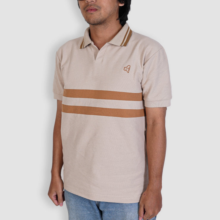 BRODO - Line Court Polo Short Beige
