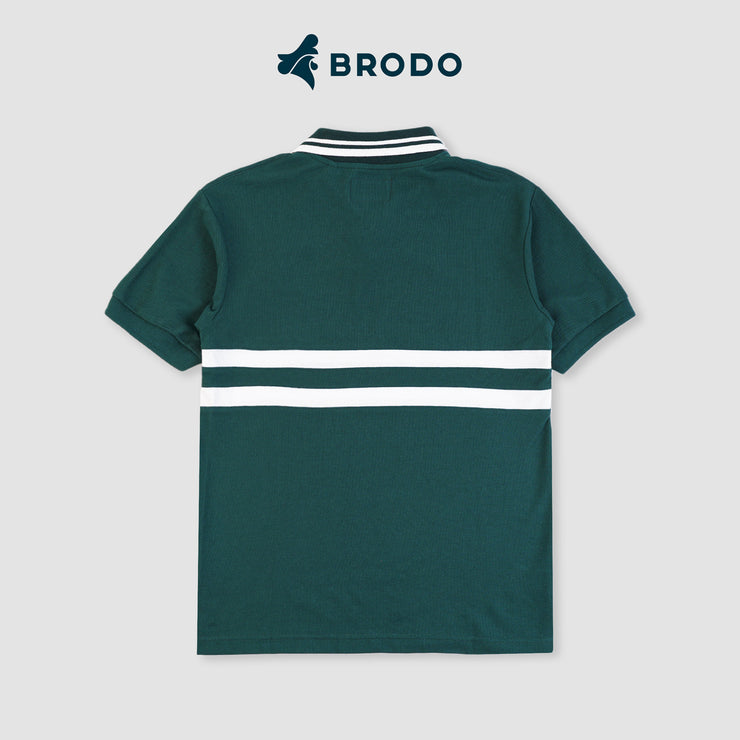 BRODO - Line Court Polo Short Olive