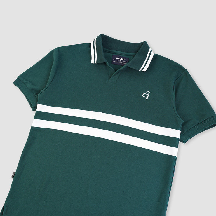 BRODO - Line Court Polo Short Olive