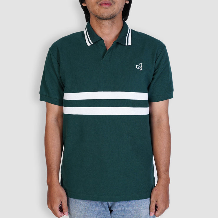 BRODO - Line Court Polo Short Olive