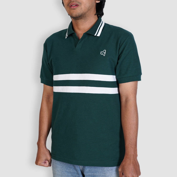 BRODO - Line Court Polo Short Olive