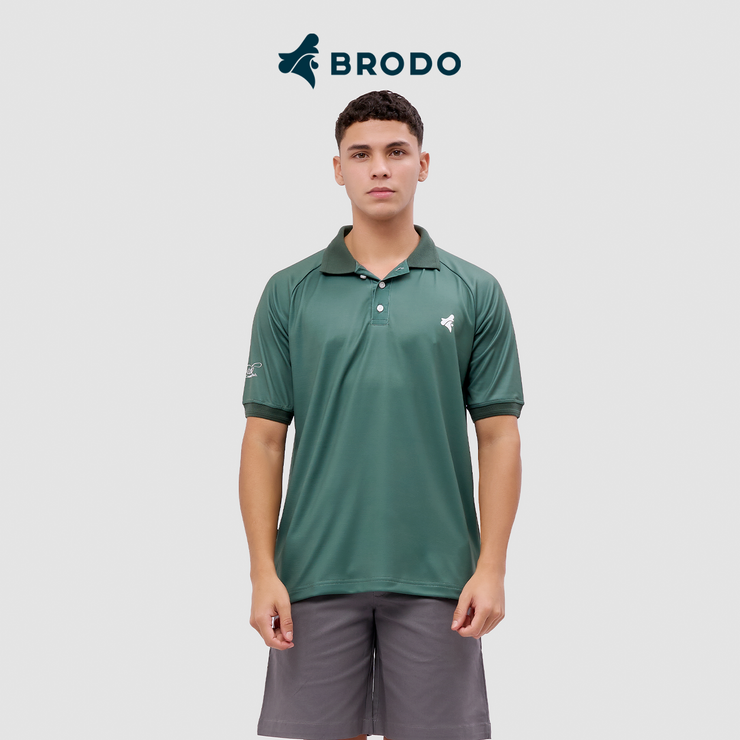 BRODO - Active Tecnico Polo Shirt White - Olive