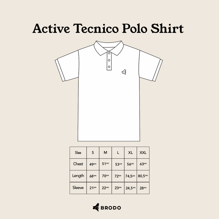 BRODO - Active Tecnico Polo Shirt White - Olive