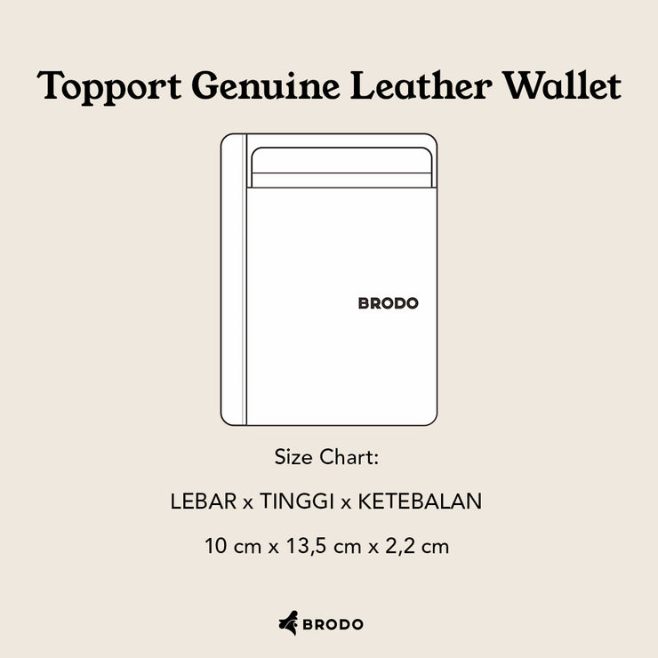 BRODO - Topport Genuine Leather Wallet Black