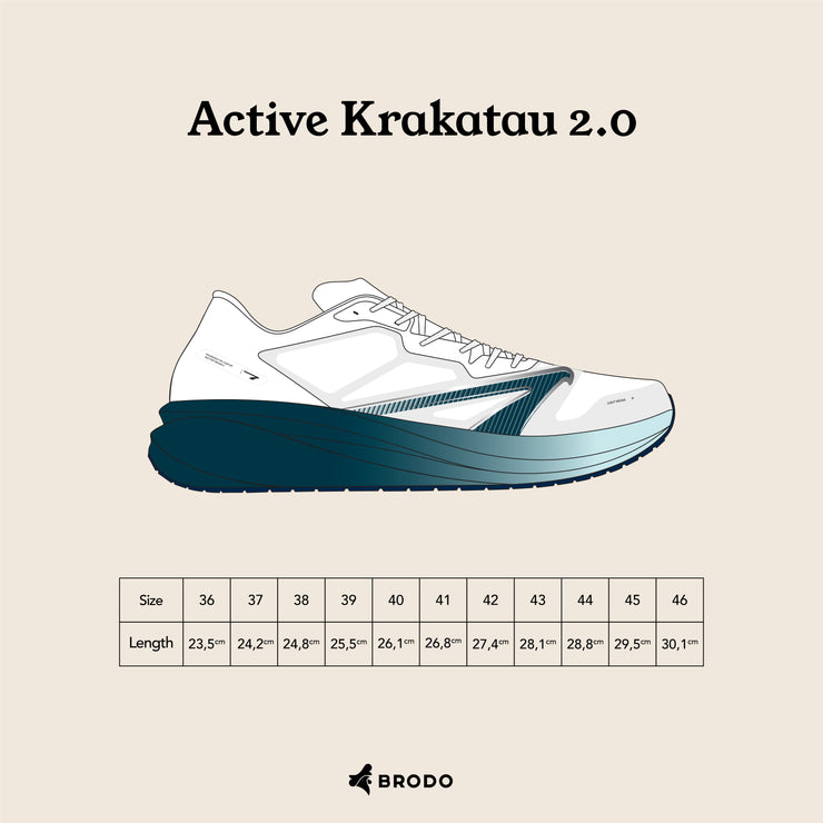 BRODO - Running Shoes Active Krakatau 2.0 White Sapphire