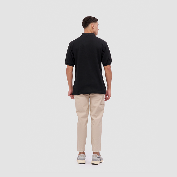 BRODO - Broshirt Polo Waffle Short Black