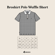 BRODO - Broshirt Polo Waffle Short Black