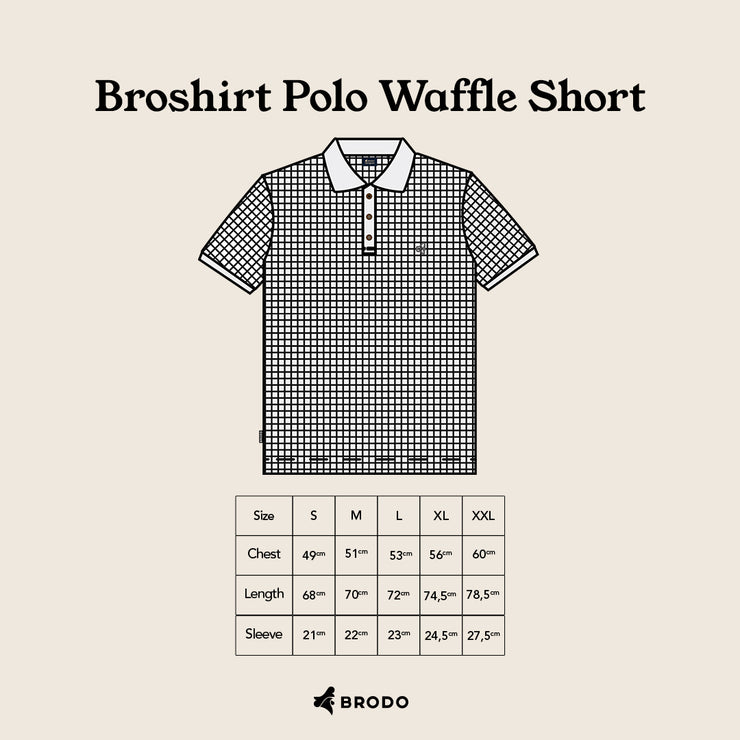 BRODO - Broshirt Polo Waffle Short Black