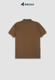 BRODO - Broshirt Polo Waffle Short Brown