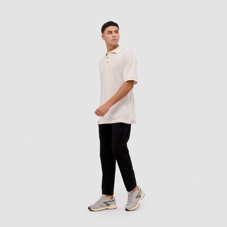 BRODO - Broshirt Polo Waffle Short Off White