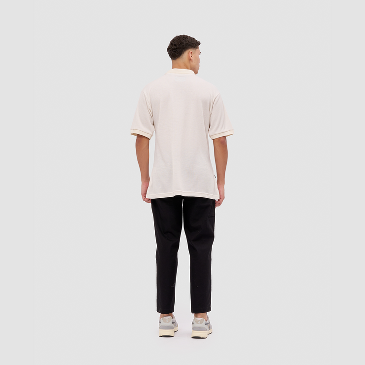 BRODO - Broshirt Polo Waffle Short Off White