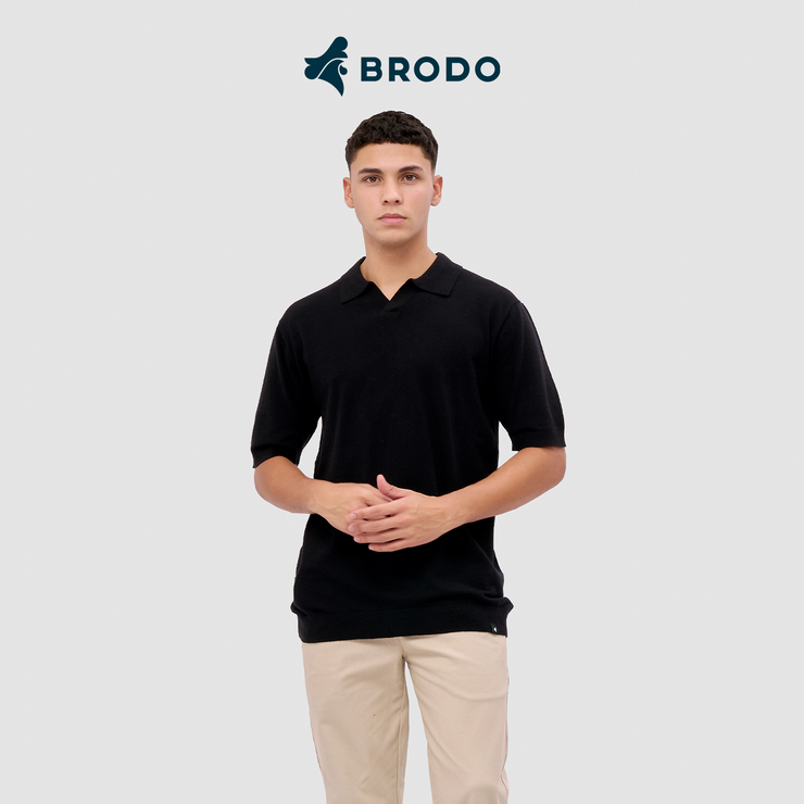 BRODO - Broshirt Polo Knit Black