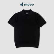 BRODO - Broshirt Polo Knit Black