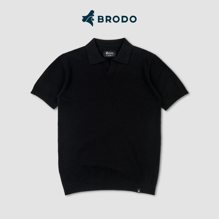 BRODO - Broshirt Polo Knit Black