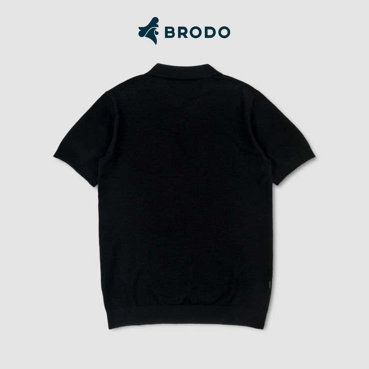 BRODO - Broshirt Polo Knit Black