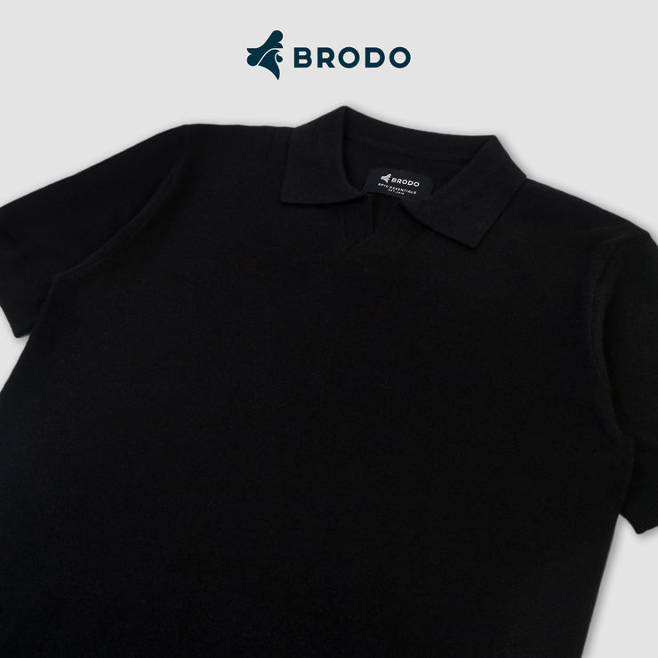 BRODO - Broshirt Polo Knit Black